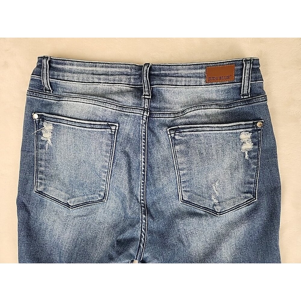 Judy Blue Jeans Womens 11/30 Blue Skinny Fit Medium Wash Stretch Denim Fit 31x23 - Picture 6 of 13